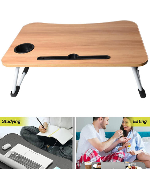 Portable Laptop Table for Bed Adjustable Folding Bed Desk Tray