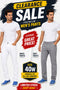 2 Pack Men’s Branded White & Grey Pants - From £7.49 Per Unit