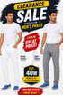 2 Pack Men’s Branded White & Grey Pants - From £7.49 Per Unit