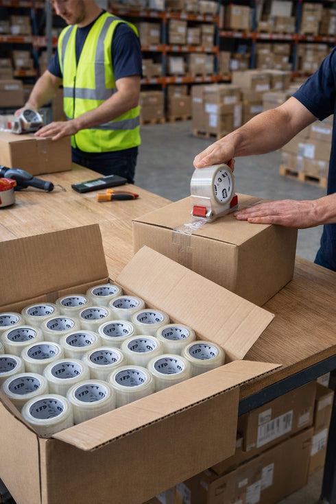 66M Clear Packing Tape, 38 Micron, 96 Rolls - Heavy Duty Carton Sealing Tape