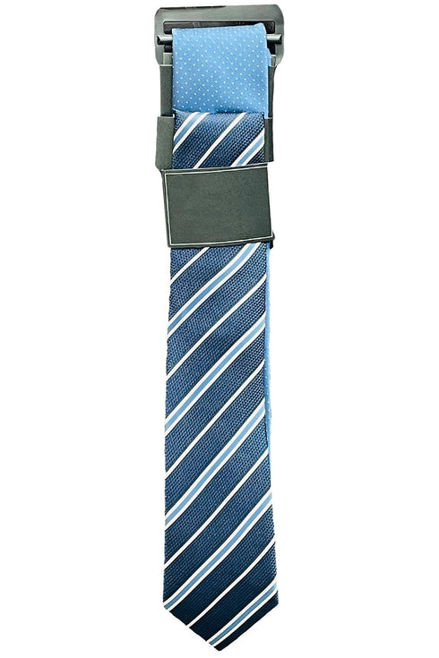 Mens Party wear Solid Striped Ties - Pack of 2