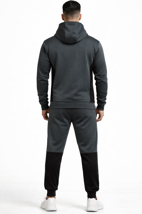 Men’s Zip-Up Hooded Tracksuit Set – Slim Fit Hoodie & Jogger Set