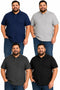 Men’s Plus Size Plain Polo Shirts - 3XL to 6XL