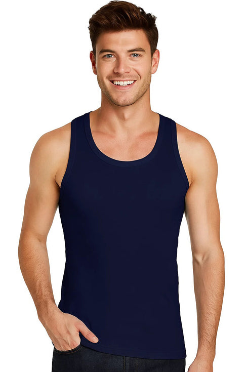 Men's Plain Polycotton Vest Tank Top