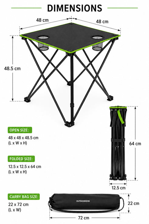 Folding Camping Table with Carry Bag – Lightweight Portable Outdoor Table