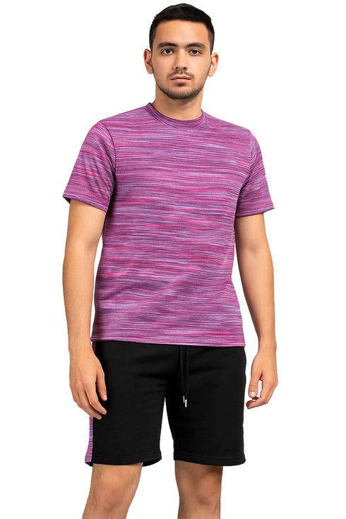 Mens Loungewear Set – Dyed Short Sleeve T-Shirt & Shorts Tracksuit