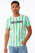 Mens Crew Neck Short Sleeve Striped T-shirt