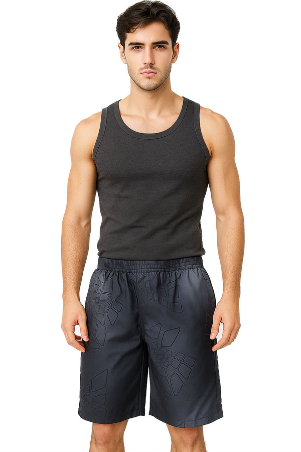 Men’s Mesh-Lined Shorts – Elastic Waist Beachwear for Swimming, Gym & Outdoor Sports