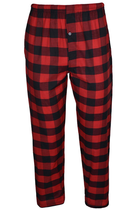 2 Pack Mens Woven Check Polycotton Pyjama