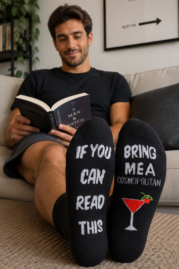 Men's Black Novelty Socks