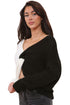 Women’s Black & White Twist Front Knitted Top