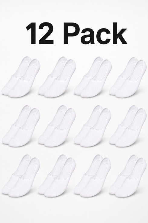 Unisex Low Cut Socks 6 or 12 Pack – Cotton Invisible Trainer Socks for Men & Women