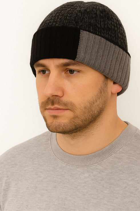 Men’s Fleece Lined Winter Beanie Hat - Warm Knit Cap