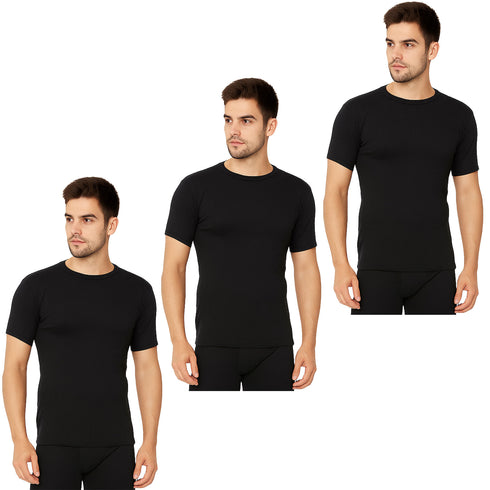 3 Pack Mens Thermal Short Sleeve Top