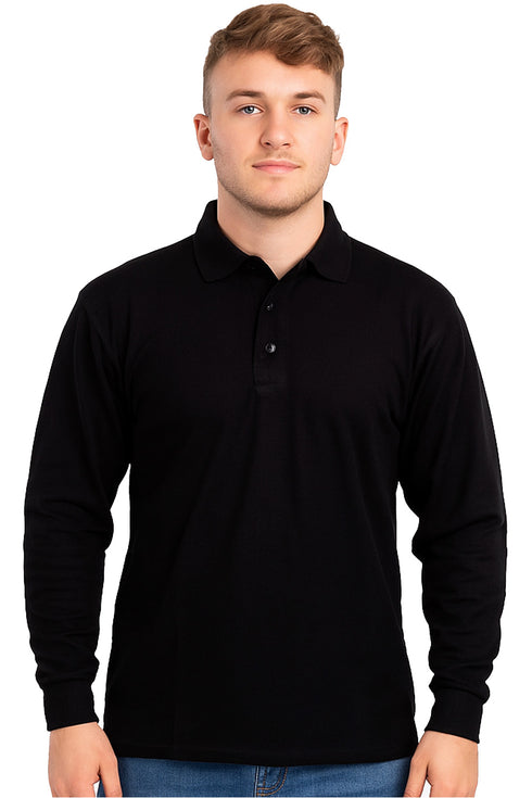 Men's Long Sleeve Polo Collar Shirt