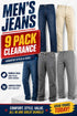 9 Pack Men’s Jeans Clearance Bundle - From £3.33 Per Unit