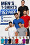152 Pack Gaffer Men's Plain Short Sleeve Crew Neck T-Shirts - From £1.44 Per Unit