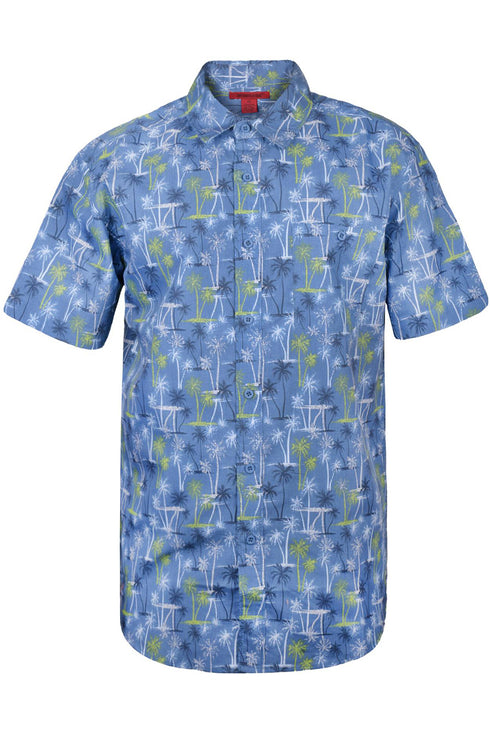 Mens Beach Print Hawaiian Shirt