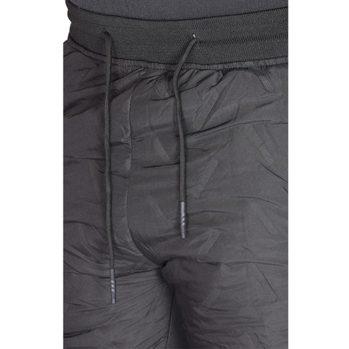 Men’s Winter Jogger Pants – Warm Quilted Insulated Drawstring Trousers with Zipper Pockets