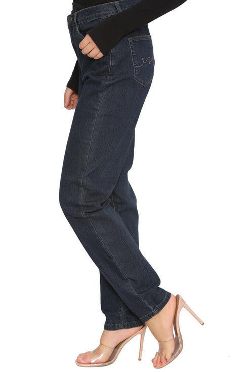 Women's High-Waist Straight Fit Denim Jeans