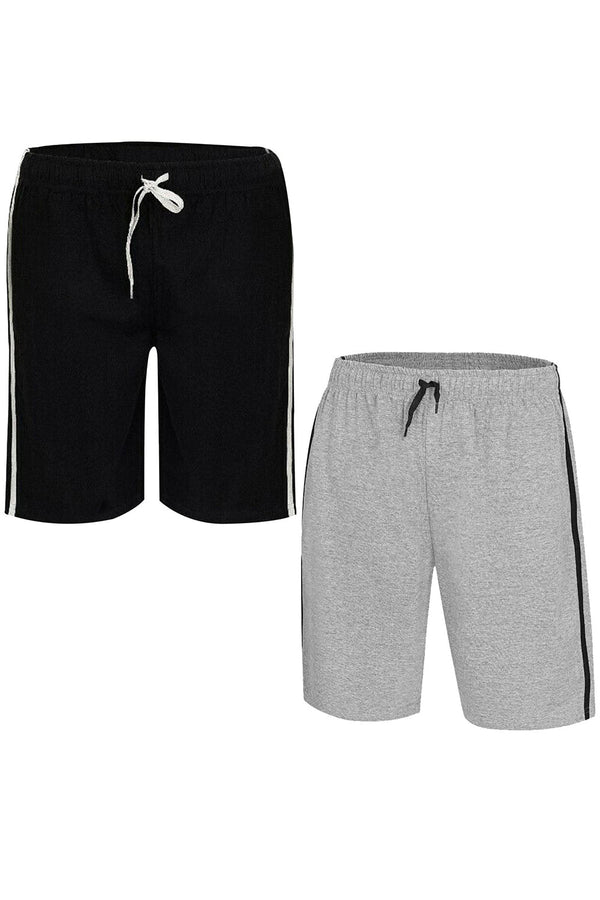 2 Pack Mens Cotton Loungewear Shorts