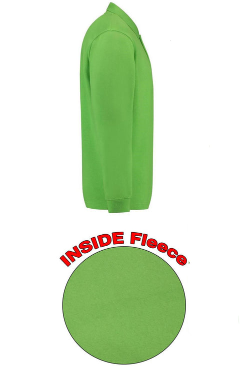 Mens Plus size Fleece Polo Sweater