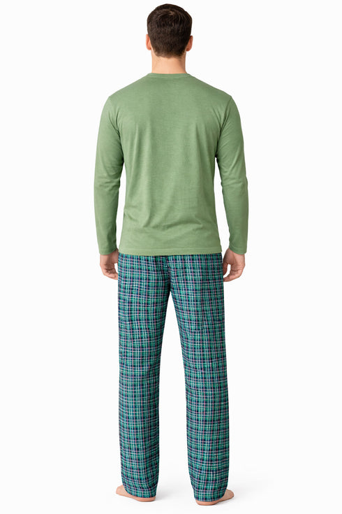 Mens Long Sleeve Lounge Set - Pyjama Set