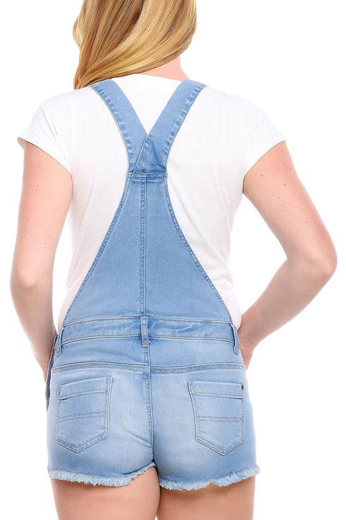 Ladies Light Wash Denim Stretchable Dungaree