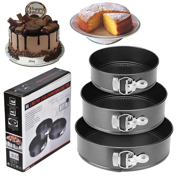 3 Piece Non Stick Springform Cake Tins