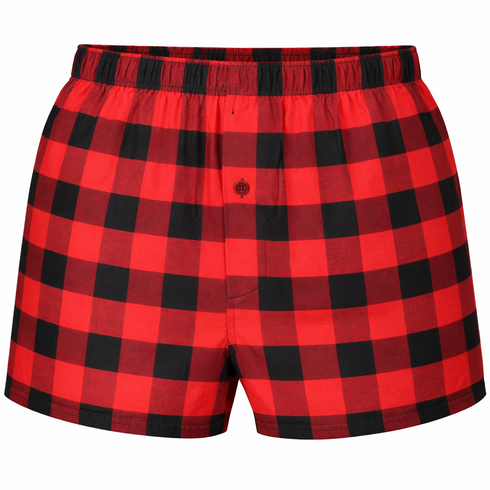 3 Pack Men's Check Woven Cotton Boxers