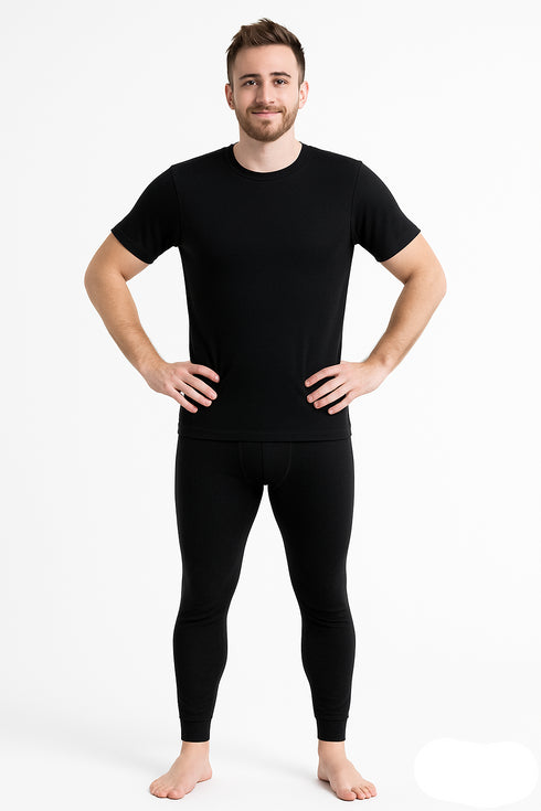 Mens Long Johns Half Sleeve Thermal Set