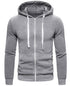 Mens Plain Fleece Zip Up Hoodie With Free Same Cord
