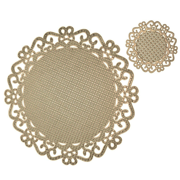 4 Pack Round Place-mats and coasters