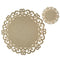4 Pack Round Gold PVC Placemats & Coasters