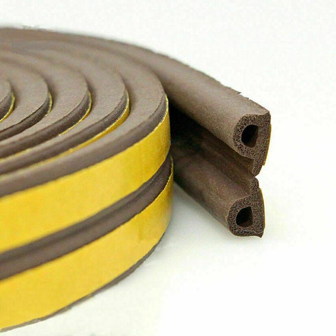 Weather Stripping Foam Seal Strip – Type D & P for Doors & Windows - From 79p Per Unit