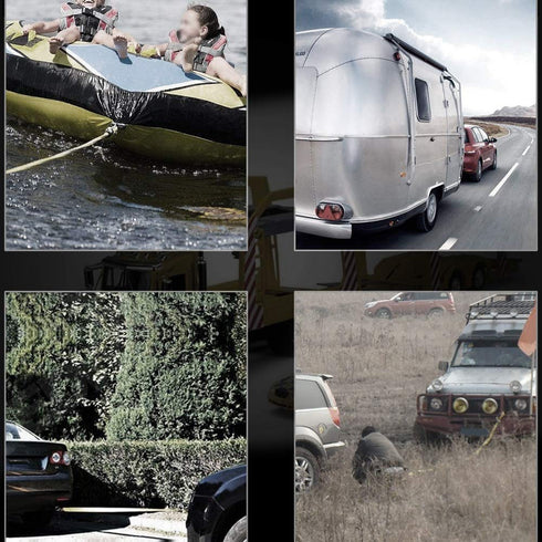 Heavy-Duty Tow Rope with Metal Hooks