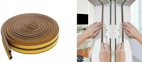 2 Pack Rubber Seal Weather Strip Foam Tape