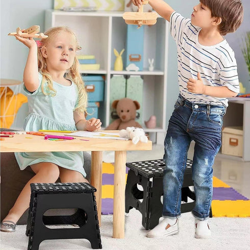 Foldable Plastic Step Stool with Non-Slip Surface