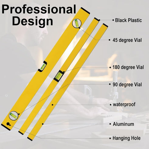 Magnetic Aluminium Spirit Level – 40cm/60cm DIY Builders Tool