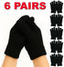 6 Pairs Kids Winter Gloves – Assorted Colours, Warm Knit Stretch Gloves