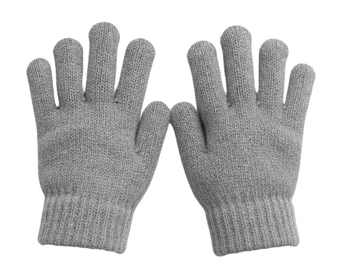 6 Pairs Kids Winter Gloves – Assorted Colours, Warm Knit Stretch Gloves