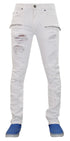 Men Rip Biker-Style Denim Jeans