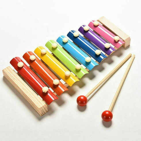 Wooden Rainbow Xylophone 8 Tone Music Enlightenment