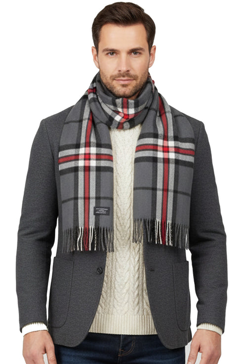 Unisex Wool Blend Muffler – Breathable Knit Winter Scarf