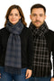 Premium Unisex Check Muffler – Warm Wool Blend Knit Scarf