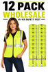 12 Pack High Visibility Safety Reflective Vest - From £1.66 Per Unit