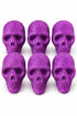 Purple Glitter Skull Decorations Multi Pack – Halloween Party Table and Shelf Decor