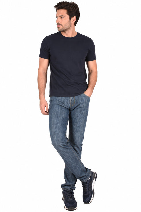 Men’s Slim Fit Faded Blue Denim Jeans