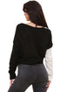 Women’s Black & White Twist Front Knitted Top