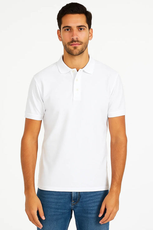 Mens Pique Polo Collar T-Shirt